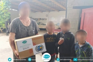 DATÜB'ün Gıda Yardım Kolisi Kırgızistan'da İhtiyaç Sahibi Ailelere Ulaştı