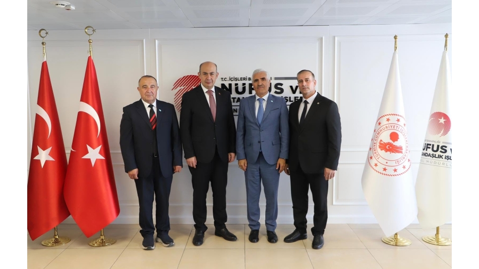 DATÜB Heyetinden Nüfus ve Vatandaşlık İşleri Genel Müdürü Mehmet Levent Kepçeli’ye Hayırlı Olsun Ziyareti