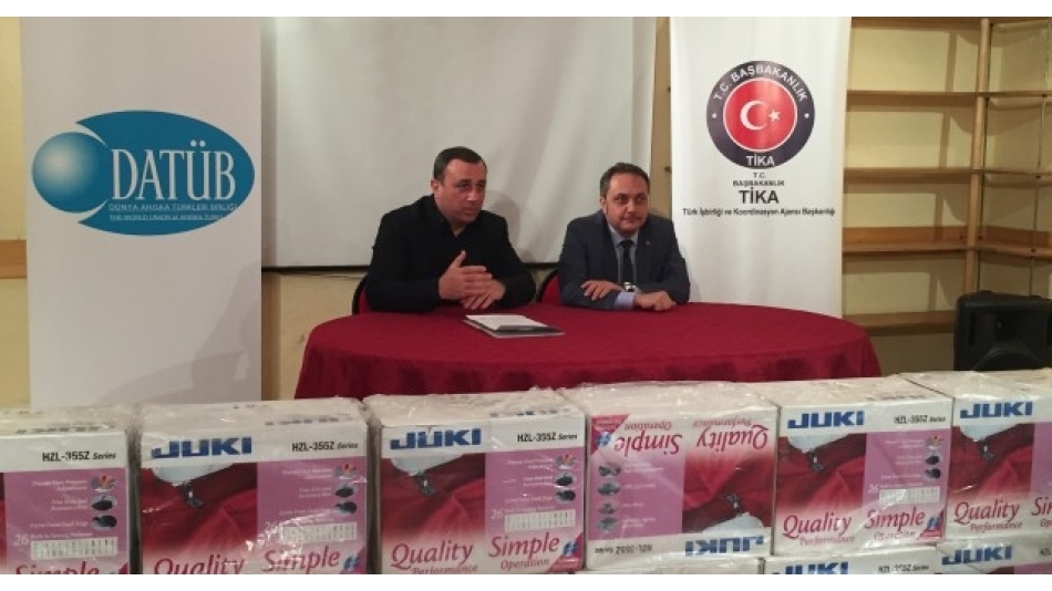 DATÜB Tiflis'de Yaşayan Ahıska Ailelere Dikiş Makinesi Dağıttı