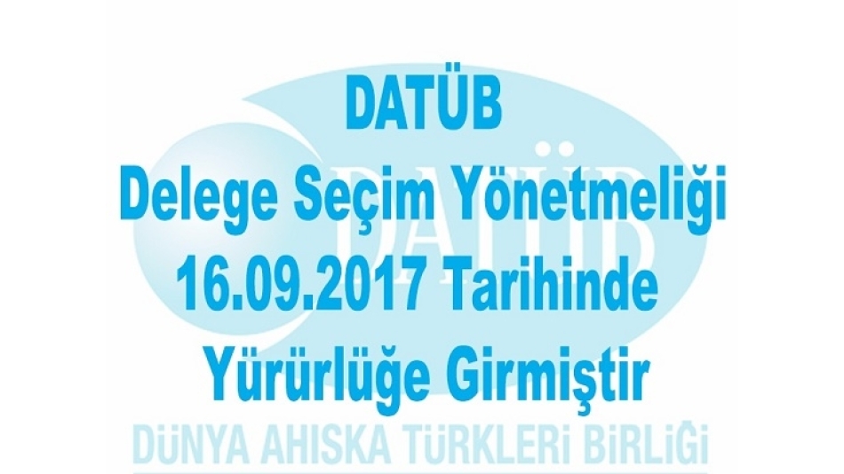 DATÜB Delege Seçim Yönetmeliği