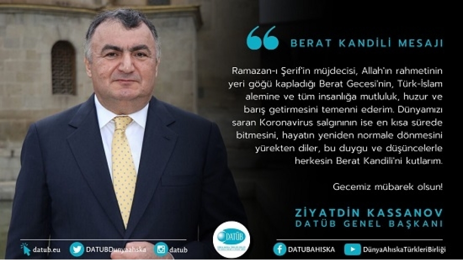 Kassanov'dan Berat Kandili Mesajı