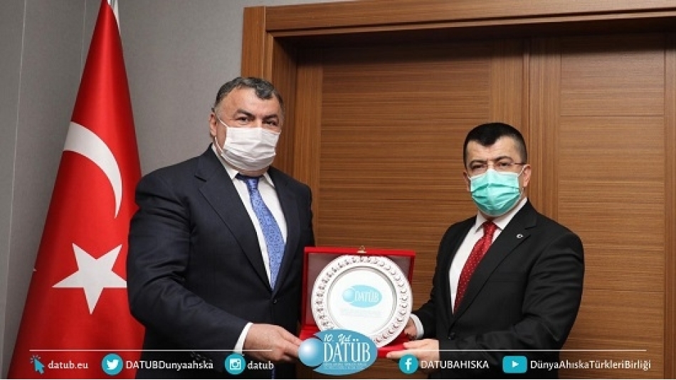 Genel Başkan Kassanov, Göç İdaresi Genel Müdürü Savaş Ünlü'yü Makamında Ziyaret Etti