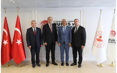 DATÜB Heyetinden Nüfus ve Vatandaşlık İşleri Genel Müdürü Mehmet Levent Kepçeli’ye Hayırlı Olsun Ziyareti