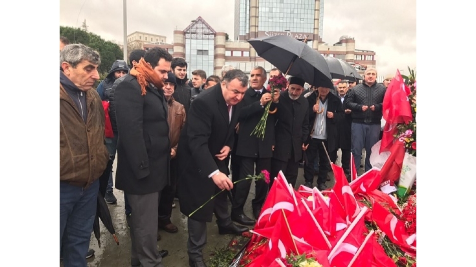 ​DATÜB Genel Başkanı Ziyatdin KASSANOV İstanbul Beşiktaş’ta terör saldırısının gerçekleştiği yeri ziyaret etti